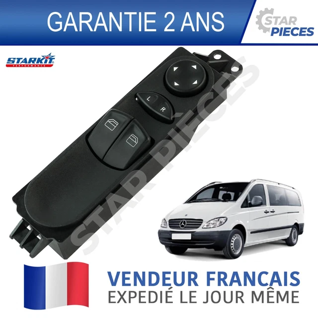 Commande Leve-Vitre Conducteur Avant Gauche Pour Mercedes Vito/Viano W639 (2003-2014) - Neuf Garantie 2 Ans