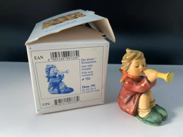 Hummel Figur 391 Die kleine Trompeterin 5,5 cm. 1 Wahl mit Ovp. Top Zustand