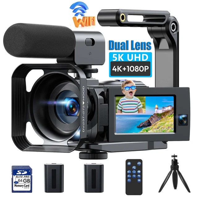 Qiilu Digitale Videokamera, 4K Anti-Shake-Kamera Fo Produktbild-Vorschau 2