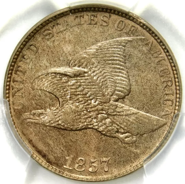 🦅❤️🦅❤️🇺🇸❤️🇺🇸😍Pcgs Ms63 1857 Flying Eagle Cent