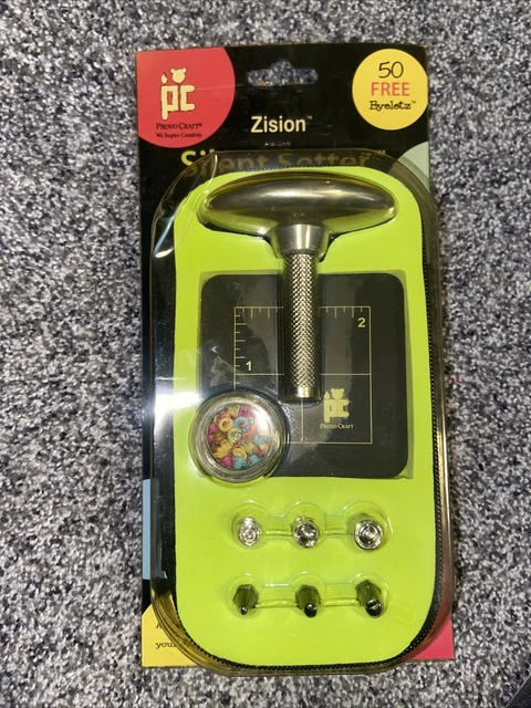 Instalador de herramientas de ojales Zion Silent Setter PC Provo Craft + 50 ojales elaboración