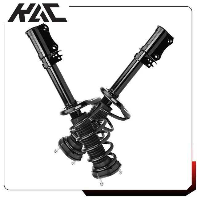 Fit 2001-2003 Toyota Highlander FWD Rear Pair Complete Struts & Coil Springs Set