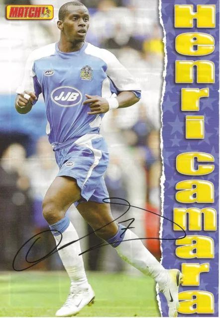 Henri Camara Wigan Athletic Fc 2005-09 Senegal Int W/Cup 2002 Original Autograph