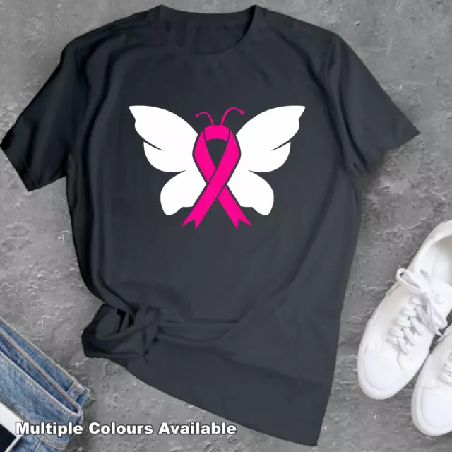 Cancer Ribbon Fck Cancer Shirt Feather Breast Cancer Awareness Tee strong Hope