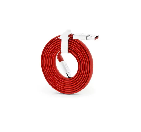 OnePlus Original D401 Flat Flach Lade Kabel USB-A auf USB-C 1,5m Rot 2