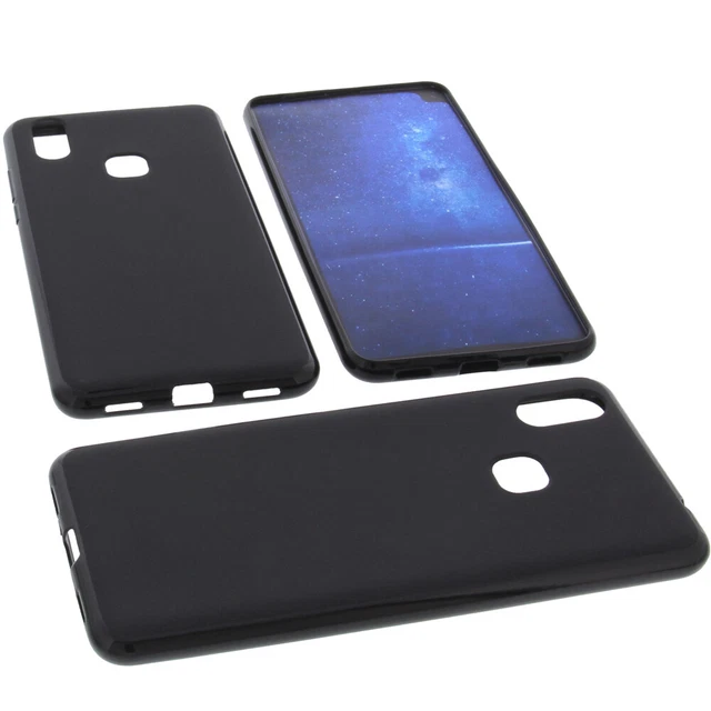 Custodia Protettiva In TPU Per Nokia 3.2 - Gomma Morbida Nera - Blue-Handy