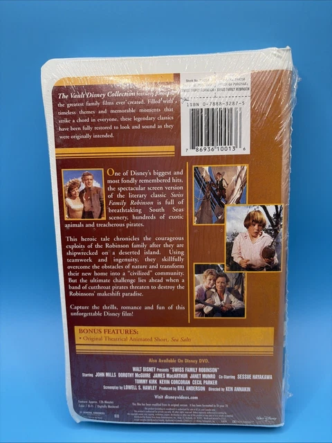 SWISS FAMILY ROBINSON VHS Sealed Disney Vault Collection Clamshell New ...