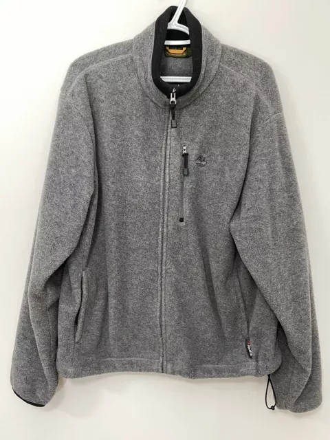 Timberland Fleece Full Zip Jacket Size Large Gray