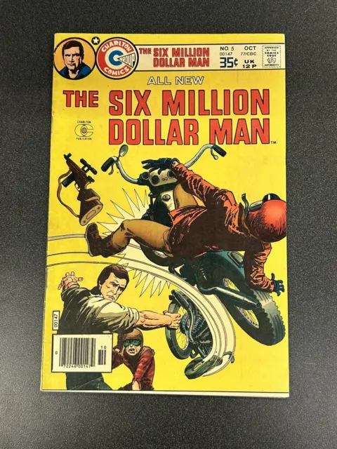 The Six Million Dollar Man # 5 Charlton Comics 1977 Tc3