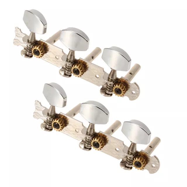 Classical Guitar Tuning Pegs Machine Heads Tuners w/ Chrome button Vintage