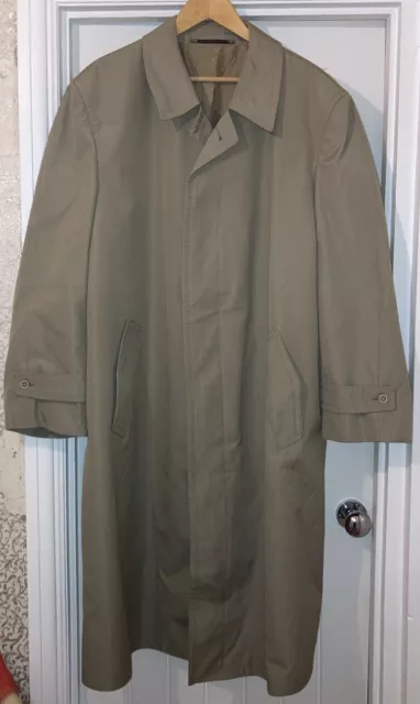 Vintage Lord International Size UK L- Men's Trench Coat Beige (VGC) FREE P&P