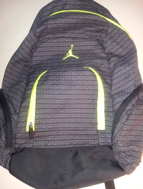 Michael Jordan Jumpman 23 Backpack Black Volt Color New