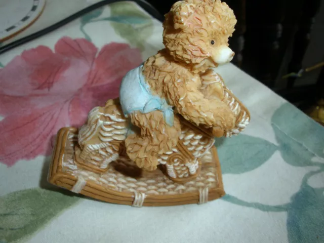 A Lovely Collectable Pottery Teddy Bear on a Rocking Horse.