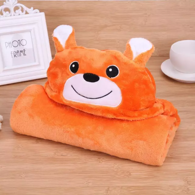 3D Lovely Soft Fleece Baby Bath Towel Kids Hooded Cloak Blanket 2