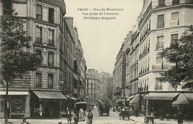 CPA - Paris - Rue de Montreuil taken from Avenue Philippe-Auguste