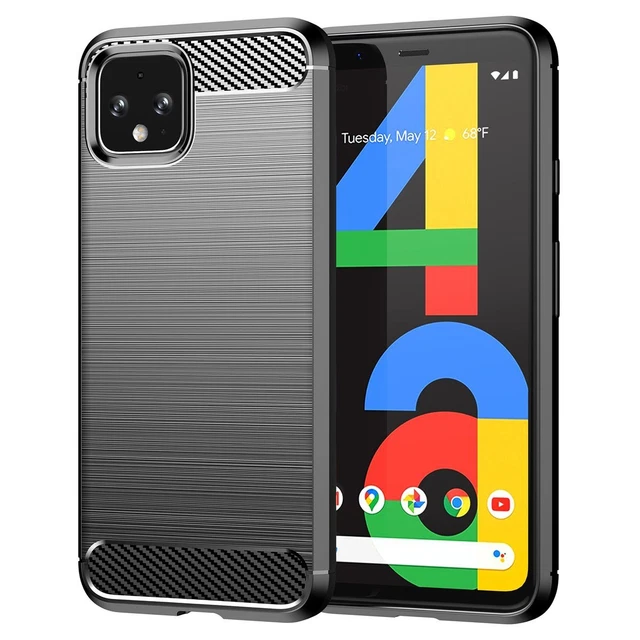 Schutz Handy Hülle für Google Pixel 4a Case Cover Etuis Bumper Carbon Schale Neu
