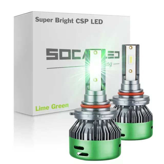 2x HB4 9006 9012 LED Fog Light Headlight Bulb Conversion Kit CSP 3570 Lime Green