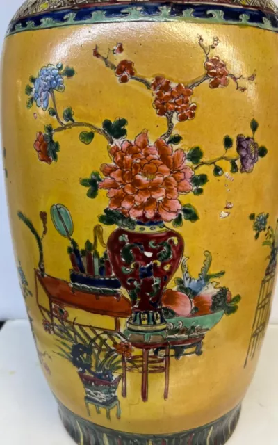 Large Chinese Antique Porcelain Vase.  Qing Period.  23 1/2 inches 2