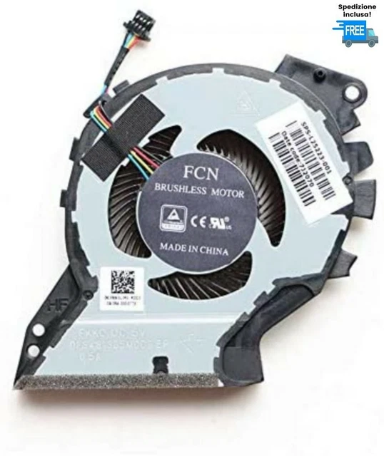 Hp 250 G9 I7 Ventola CPU Per Laptop HP 250 G5, 255 G4/G5, 256 G4 - Ricambio Originale TPN-C116, TPN-C125 Pettorina Cane Taglia Piccola - Foto 6