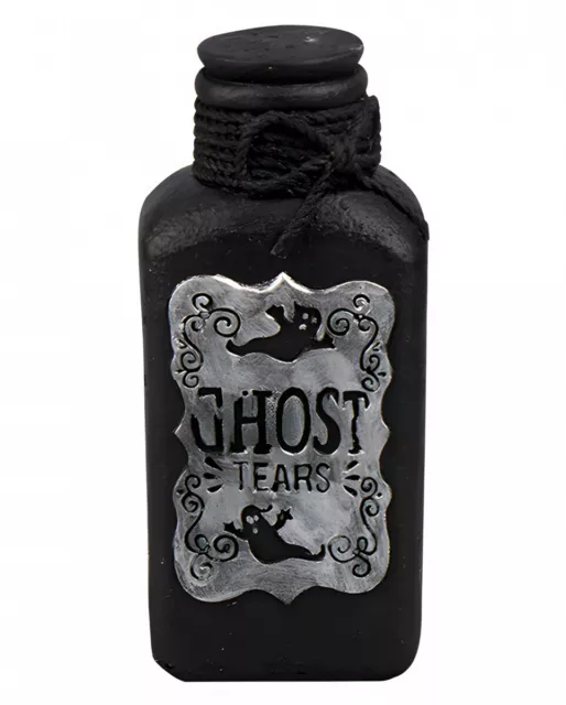 Bottiglia veleno decorazione fantasma con scritta GHOST TEARS 15 cm