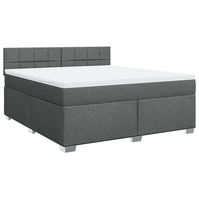 BOX SPRING BED with Mattress Dark Grey 180x200 cm Fabric £563.53