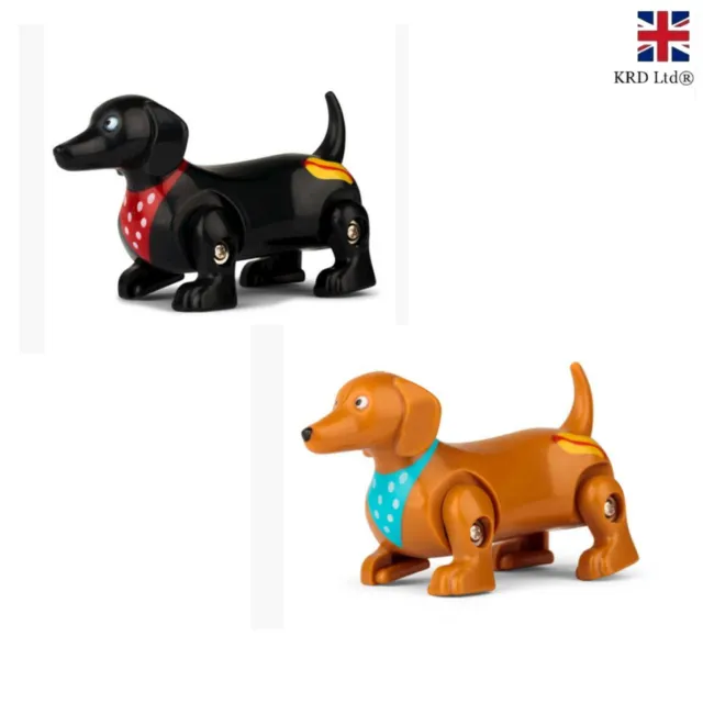 Clockwork Sausage Dog Wind Up Kids Toys Animal Party Bag Fillers Favors Gift UK