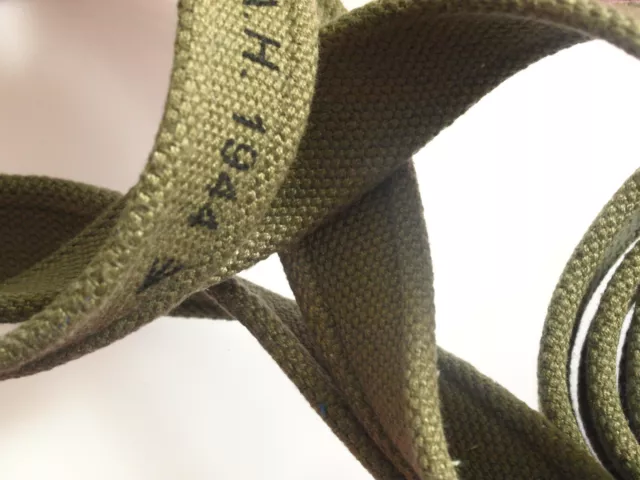 UK-style web Enfield/SMLE/SLR fabric rifle sling dated  1944  Olive green