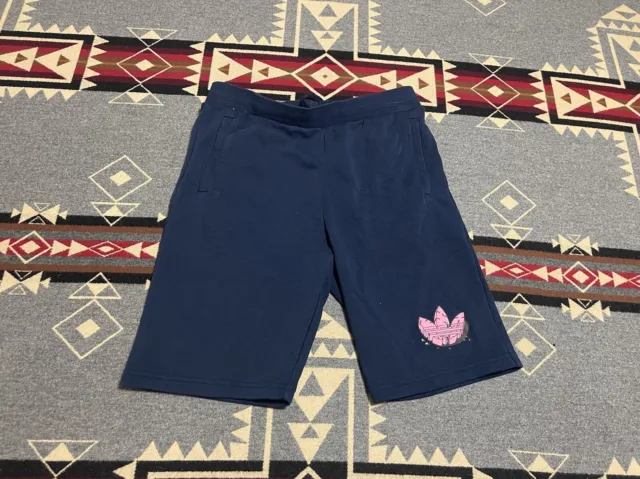 Adidas Originals Funny Dino Graphic Blue Sweat Shorts Size L Youth A9