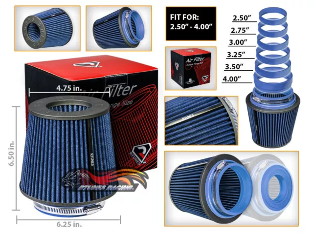 Cold Air Intake Filter Universal BLUE For Tornado/Utility/Wagon/Willys/Truck