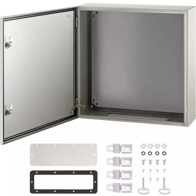 VEVOR Boîte de Distribution Électrique 60x60x20 cm Acier au Carbone Étanche IP66