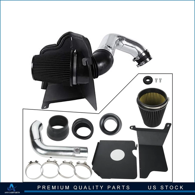 For Chevrolet Silverado 3500 6.6L 2004-2005 Black Cold Air Intake System+Filter