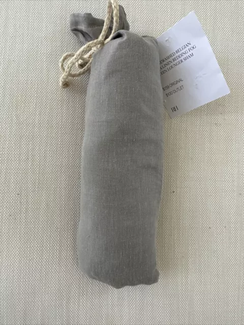 Restoration Hardware Stonewashed Belgian Flax Linen Fog Grey Queen Lounger Sham