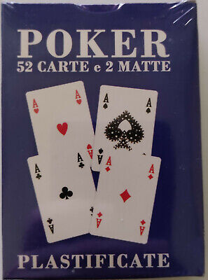 Carte Da Gioco Modiano Poker 98 Plastificate Rosse o Blu Ramino Scala Bridge 