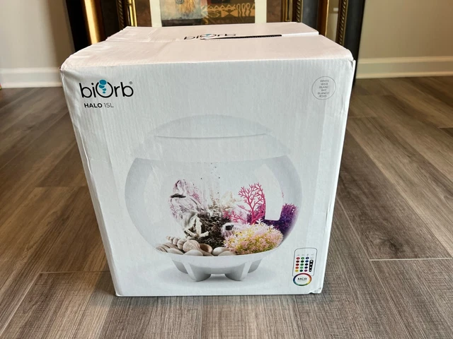 biOrb HALO 15L Aquarium with MCR Lighting - 4 gallon, White