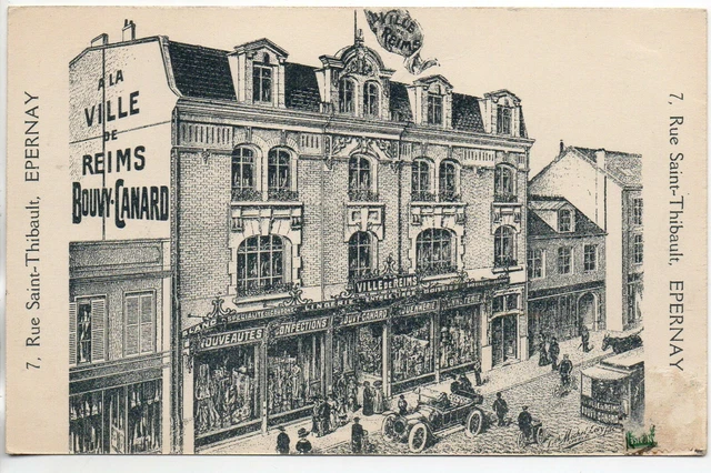 EPERNAY - Marne - CPA 51 - Shops Magasin La ville de reims 7 rue st Thibault