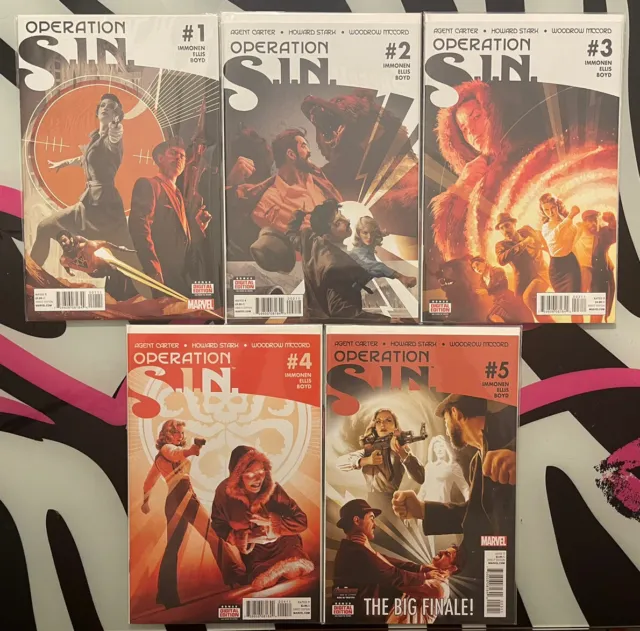 Operation S.I.N. #s 1 2 3 4 5 (Marvel Comics 2015) 5 Book Lot Complete Series.