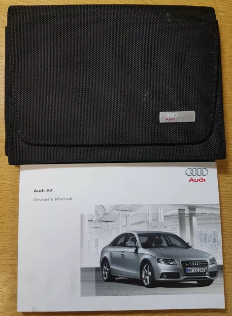 Genuine Audi A4 2007-2011 Saloon Handbook Owners Manual Wallet Pack H-326