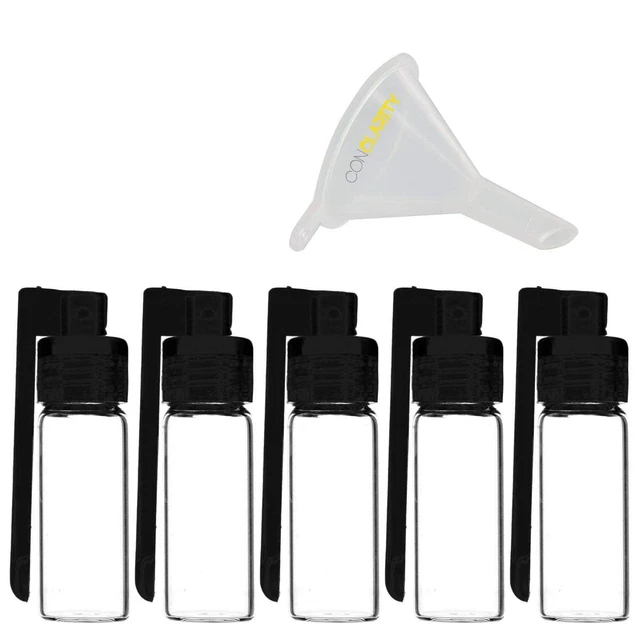 5 Pack Bundle | Premium 1.5g Black Mixing Tool e-Snuff Spice Storage Bullet