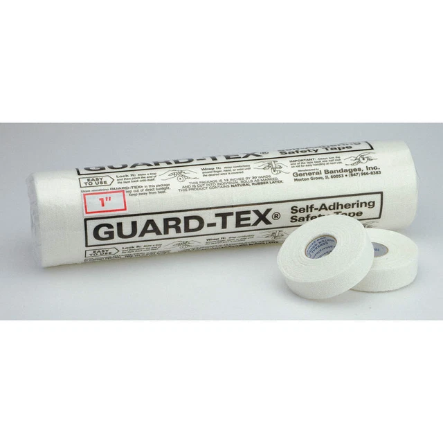 GUARD-TEX 41008-1 Safety Tape,White,1 In. W,30 yd. L,PK12