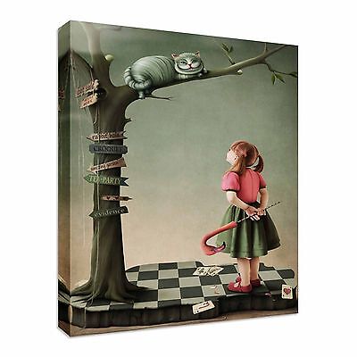Alice In Wonderland Cat Canvas Wall Art Picture Print