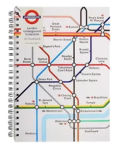 London The Tube 2 Spiralblöcke 2 Notebooks,U-Bahn,Underground Coll.