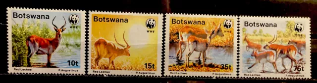 Botswana,lechwe S.C.#432-5 C.V.$11+,MNH Issued in 1988,WWF,complete set of 4