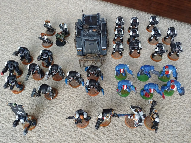 WARHAMMER 40K SPACE Marines Black Templar Classic Army lot - USED ...