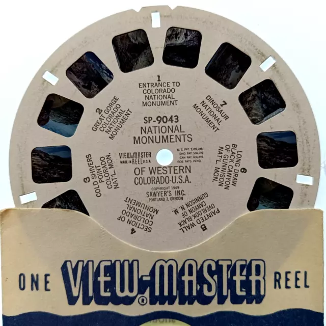 VIEW MASTER 3D REEL ⭐ NATIONAL MONUMENTS of WESTERN COLORADO ⭐USA Stereo SP-9043