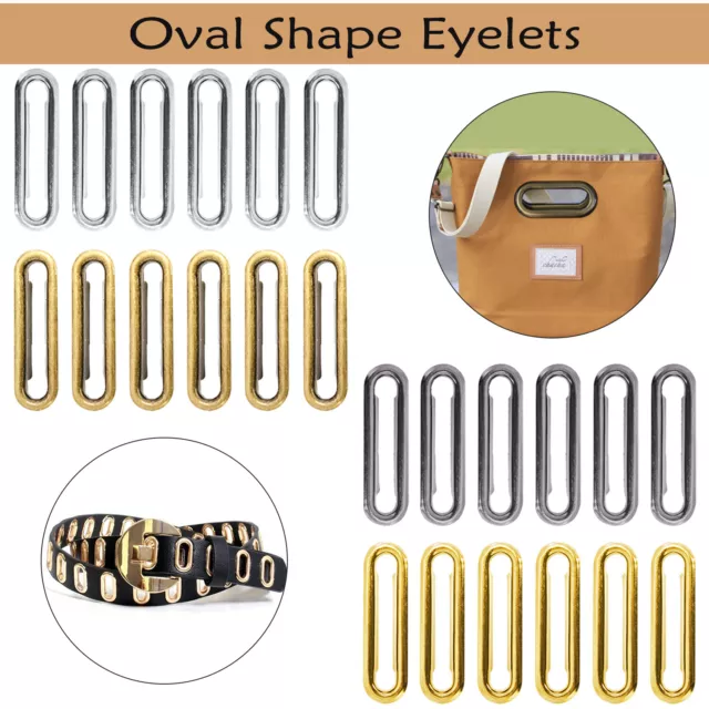 Oval Shaped Metal Eyelets with Washers Crafts Grommet 8mm 10 12 16 18 20 25  30mm