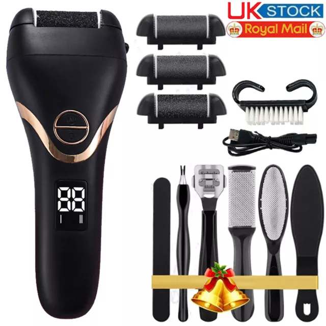 Electric Foot File Waterproof Hard Skin Remover Feet Pedicure Set Rechargeable