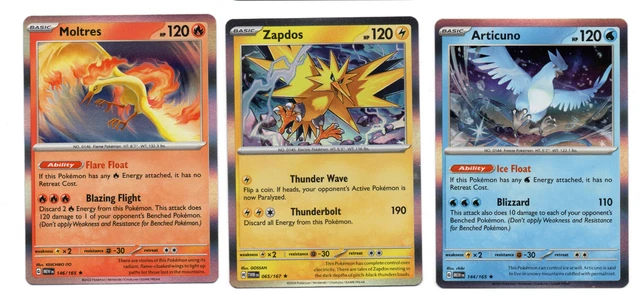 LEGENDARY BIRDS - Moltres - Zapdos - Articuno - Holo Rare Pokemon TCG Card Set 6.93 - PicClick UK LEGENDARY BIRDS - Moltres - Zapdos - Articuno - Holo Rare Pokemon TCG Card Set 6.93 - PicClick UK
