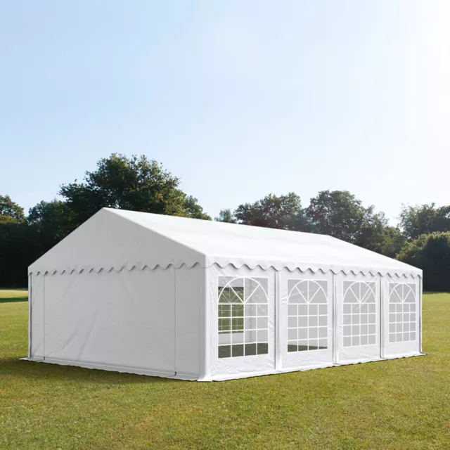 5x8m PVC Partyzelt Bierzelt Zelt Gartenzelt Festzelt Pavillon weiß NEU