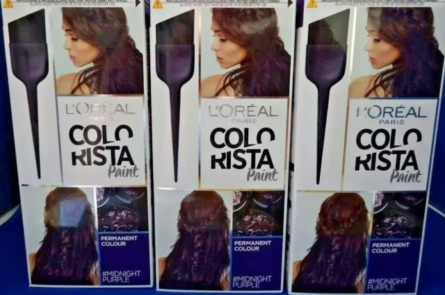 Loreal Paris COLORISTA Paint MIDNIGHT PURPLE MITTERNACHTS-LILA Haarfarbe 6X