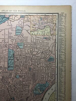 1912 Vintage CINCINNATI Atlas Map Original Antique Rand McNally Imperial Atlas 3